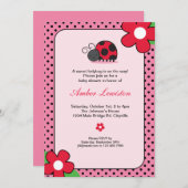 Lady Bug-uitnodiging Kaart (Voorkant / Achterkant)