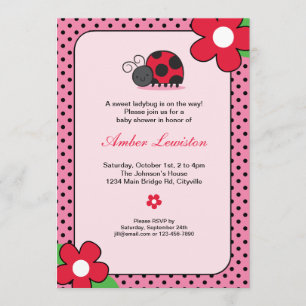 Lady Bug-uitnodiging Kaart
