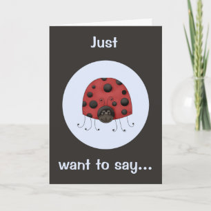 Lady Bug Verjaardag Kaart