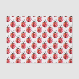 Lady Bug Waterverven Illustratie naadloos patroon Tissuepapier