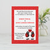 Lady Bug Wedding Uitnodiging (Staand voorkant)