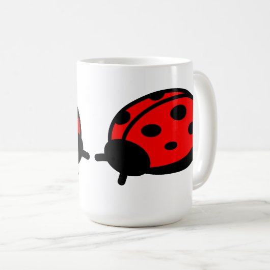 Lady Bug White Mug (Devant droit)