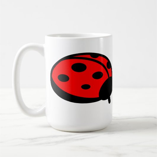 Lady Bug White Mug (Gauche)
