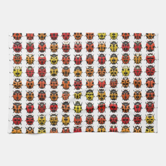 Lady Bugs 1 serviette de cuisine (Horizontal)