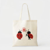 Lady Bugs en bloem-Canvas tas (Voorkant)