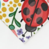 Lady Bugs en Flowers Fleece Deken (Hoek)