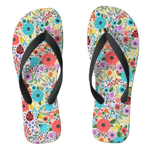 Lady Bugs en Flowers Teenslippers