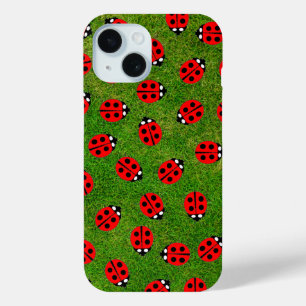Lady Bugs en Green Grass