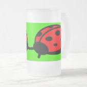 Lady Bugs Frosted 16 oz de verre givré Mug (Devant droit)