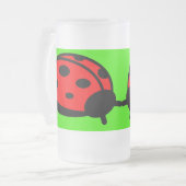 Lady Bugs Frosted 16 oz de verre givré Mug (Devant gauche)