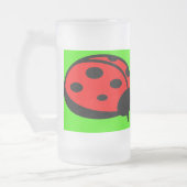 Lady Bugs Frosted 16 oz de verre givré Mug (Gauche)