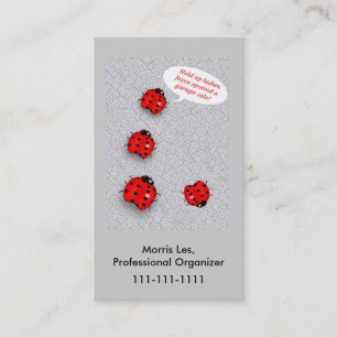 Lady Bugs Humoureuze Yard Sale Visitekaartje
