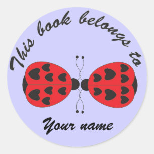 lady bugs, livre étiquettes