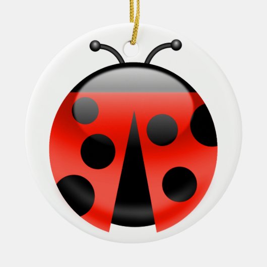 Lady Bugs voor Luck Keramisch Ornament (Voorkant)