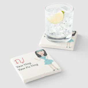 Lady cartoon onderzetter