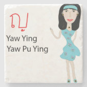 Lady cartoon onderzetter (Voorkant)