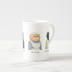 LADY CATS Bone China Mok + Tekst