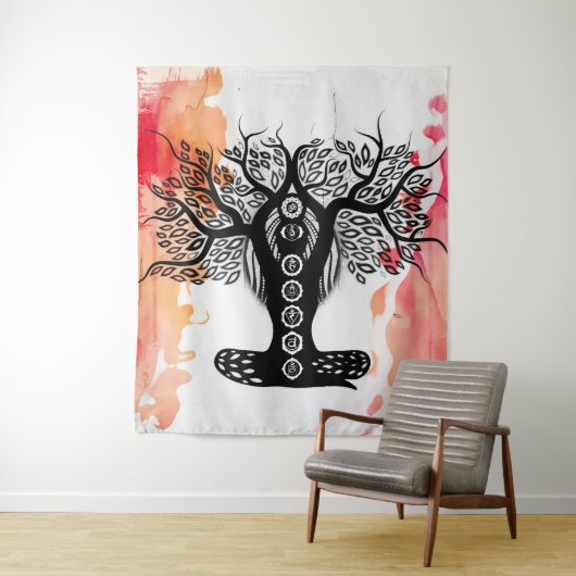Lady Chakra Tree Wandkleed (In situ)