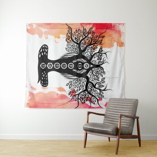 Lady Chakra Tree Wandkleed (In Situ (horizontaal))
