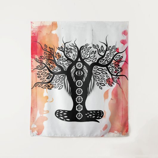 Lady Chakra Tree Wandkleed (Voorkant)