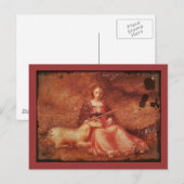Lady Chastity Holding Unicorn Briefkaart (Voorkant / Achterkant)