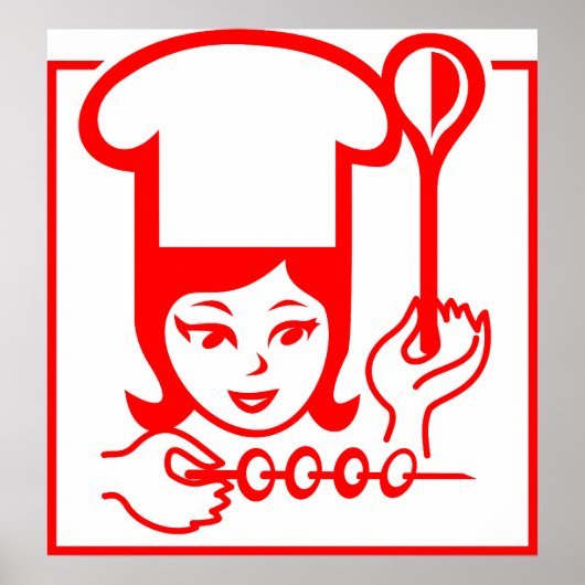 Lady Chef Poster (Voorkant)