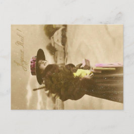  Lady Christmas Briefkaart | Klassieke feestdag