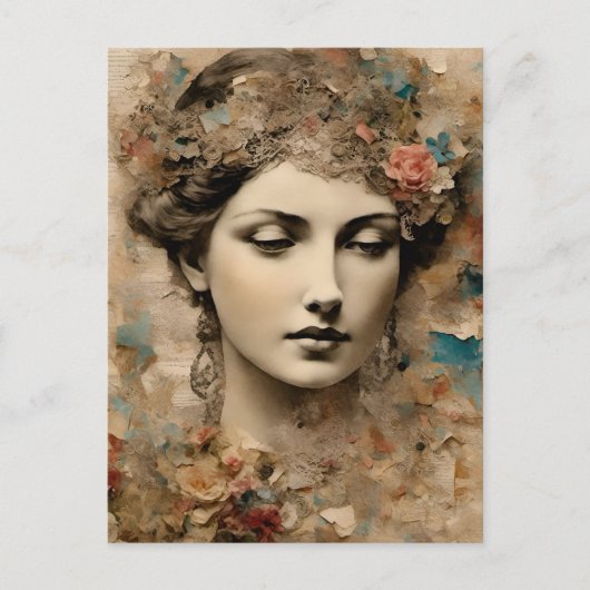  Lady Collage Briefkaart (Voorkant)