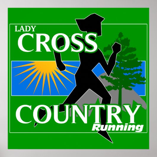 Lady Cross Country Running Poster (Voorkant)