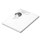 Lady Custom Speech Bubble Notitieblok (Gedraaid)