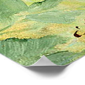 Lady Cute Kitten en Roos Flower Poster (Hoek)