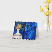 Lady dans un Casquette avec Crows carte de voeux m (Fleur jaune)