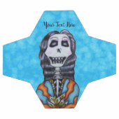 Lady Day of Dead Skeleton Cape Fleurs blanches Ble (Plat)
