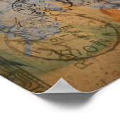  Lady  digitale collage Poster (Hoek)