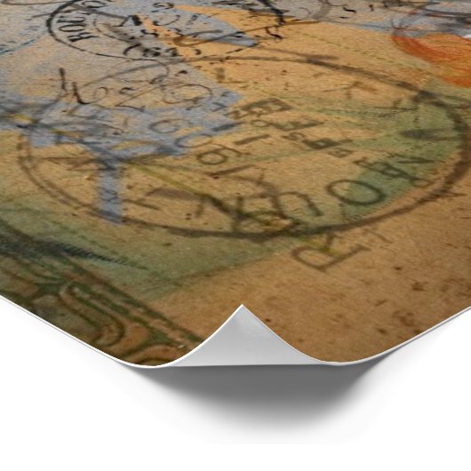  Lady  digitale collage Poster (Hoek)