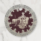 Lady drink tea bedankjes labels (Achterkant)