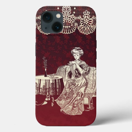 Lady drink tea Case-Mate iPhone case (Achterkant)