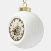 Lady drink tea keramische bal ornament (Rechts)