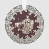 Lady drink tea ornament (voorkant)