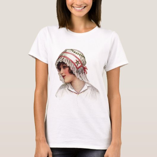  Lady Embroidery en Lace Bonnet T-shirt (Voorkant)