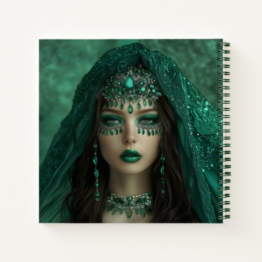 Lady Emerald 8.5 x 8.5 Spiral Notitieboek (Achterkant)