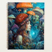 Lady en champignons Surreal Fantasy Art Planner (Voorkant)