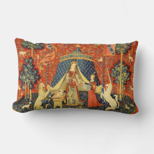 Lady en de Unicorn Medieval Tapestry Art Kussen