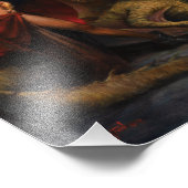 Lady en Dragon Foto Afdruk (Hoek)