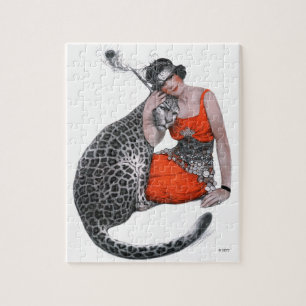 Lady en Leopard Legpuzzel