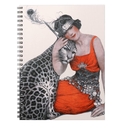 Lady en Leopard Notitieboek (Voorkant)