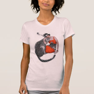 Lady en Leopard T-shirt