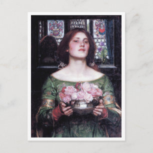 Lady en Roos, John William Waterhouse Briefkaart