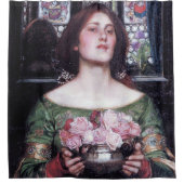 Lady en Roos, John William Waterhouse Douchegordijn (Voorkant)