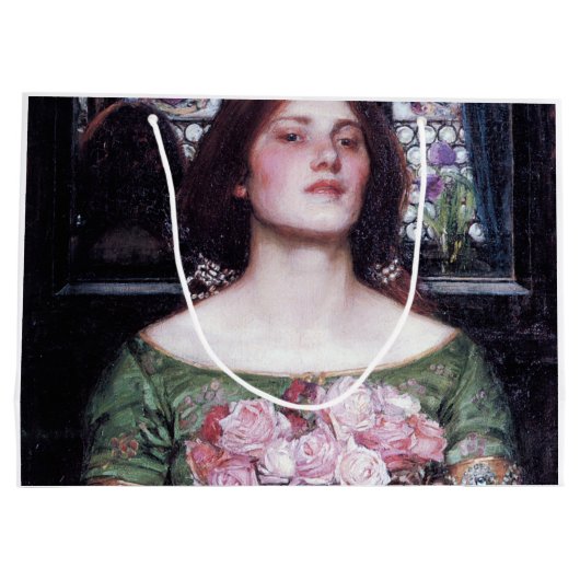 Lady en Roos, John William Waterhouse Groot Cadeauzakje (Achterkant)